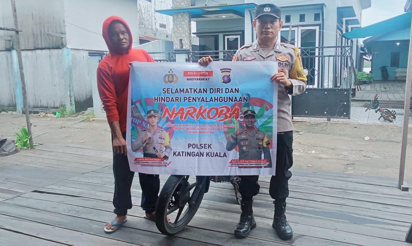 Polsek Katingan Kuala Gencar Sosialisasikan Bahaya Narkoba Ke Masyarakat