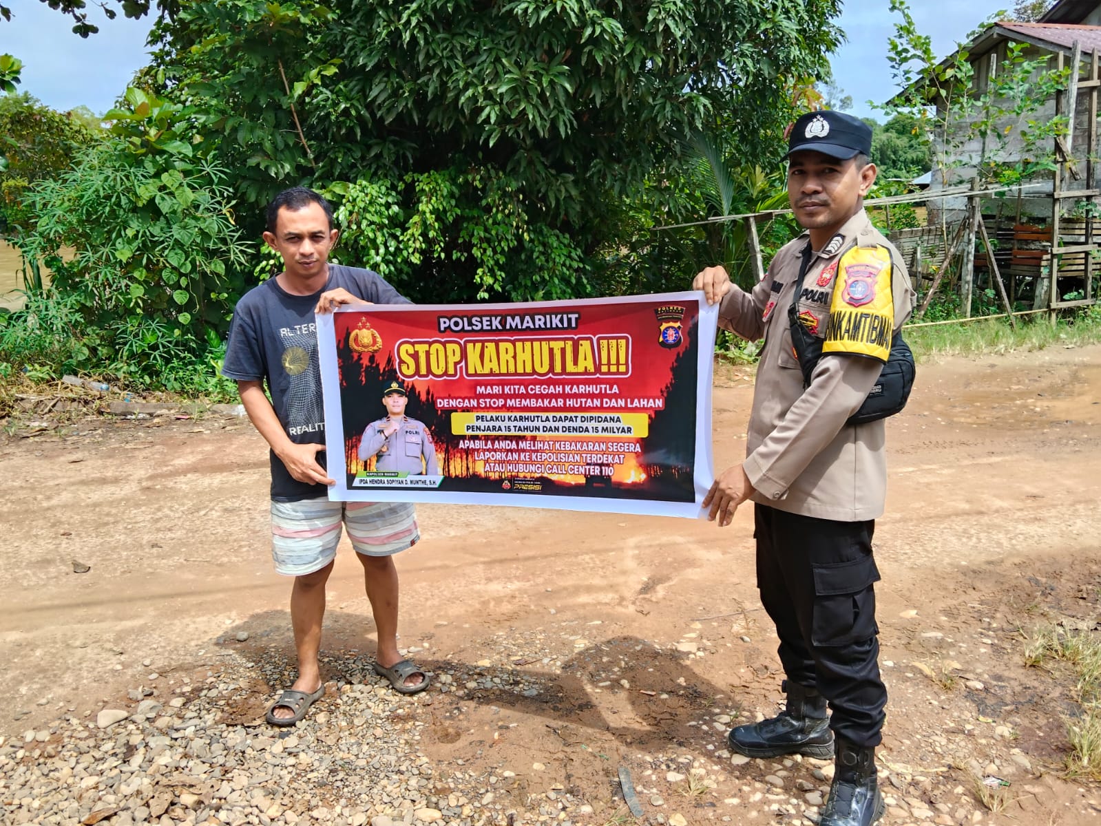 Polsek Marikit Ajak Warga Tinggalkan Kebiasaan Membakar Lahan dengan Pendekatan Humanis