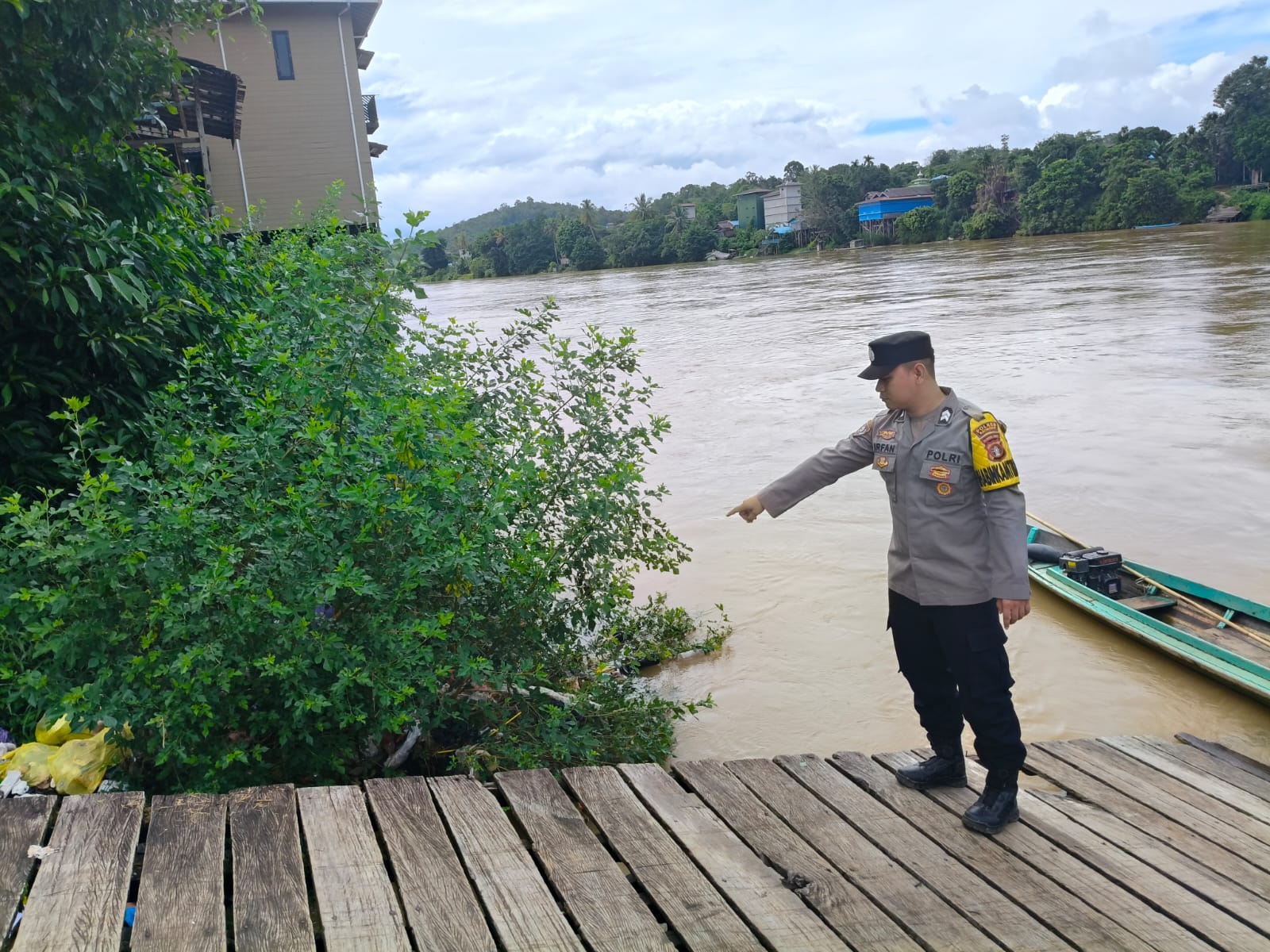 Polsek Marikit Monitoring Debit Air DAS Katingan, Antisipasi Banjir