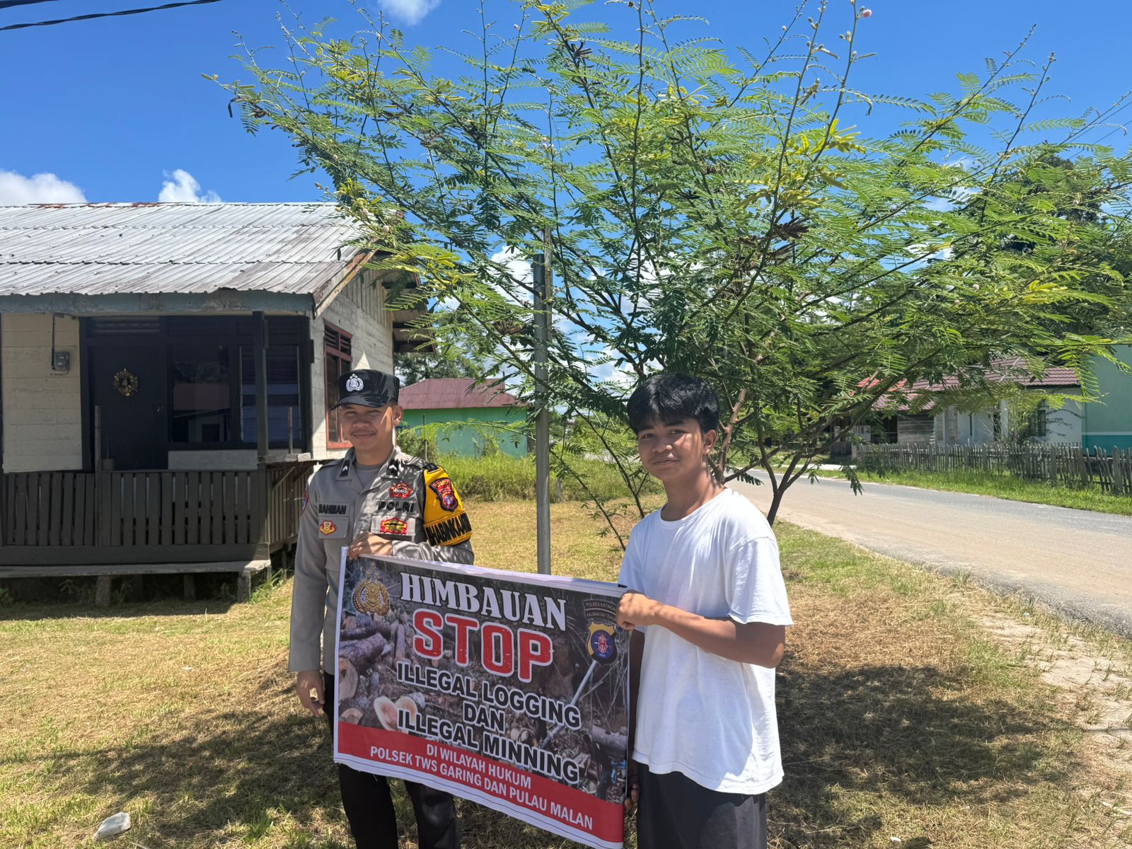 Polsek Tws Garing dan Pulau Malan rutin sosialisasi larangan ilegal Logging dan Meaning.