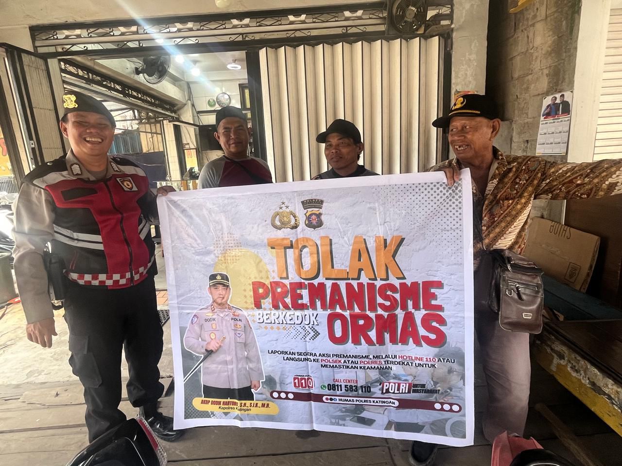 Personel Samapta Laksanakan Sosialisasi Tolak Premanisme di Lingkungan Masyarakat.