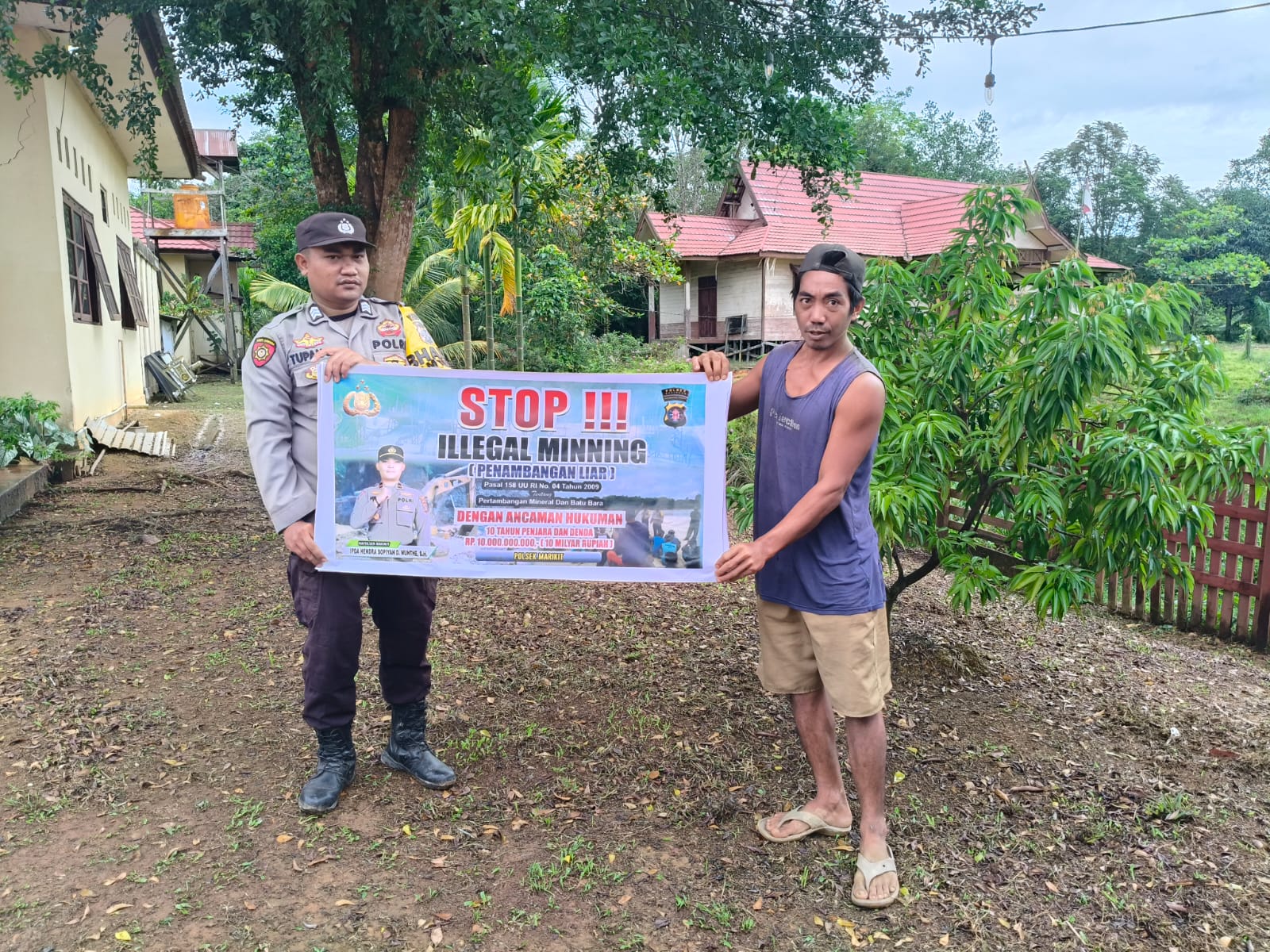 Polsek Marikit Sambangi dan Sosialisasi Ilegal Mining…!!!