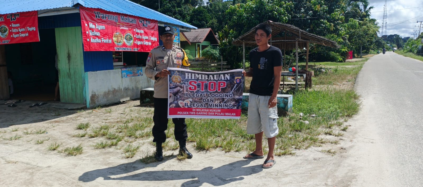 Polsek Tewang Sangalang Garing dan Pulau Malan Minta Warga Tidak Melakukan Aktivitas Ilegal Logging dan Ilegal Minning