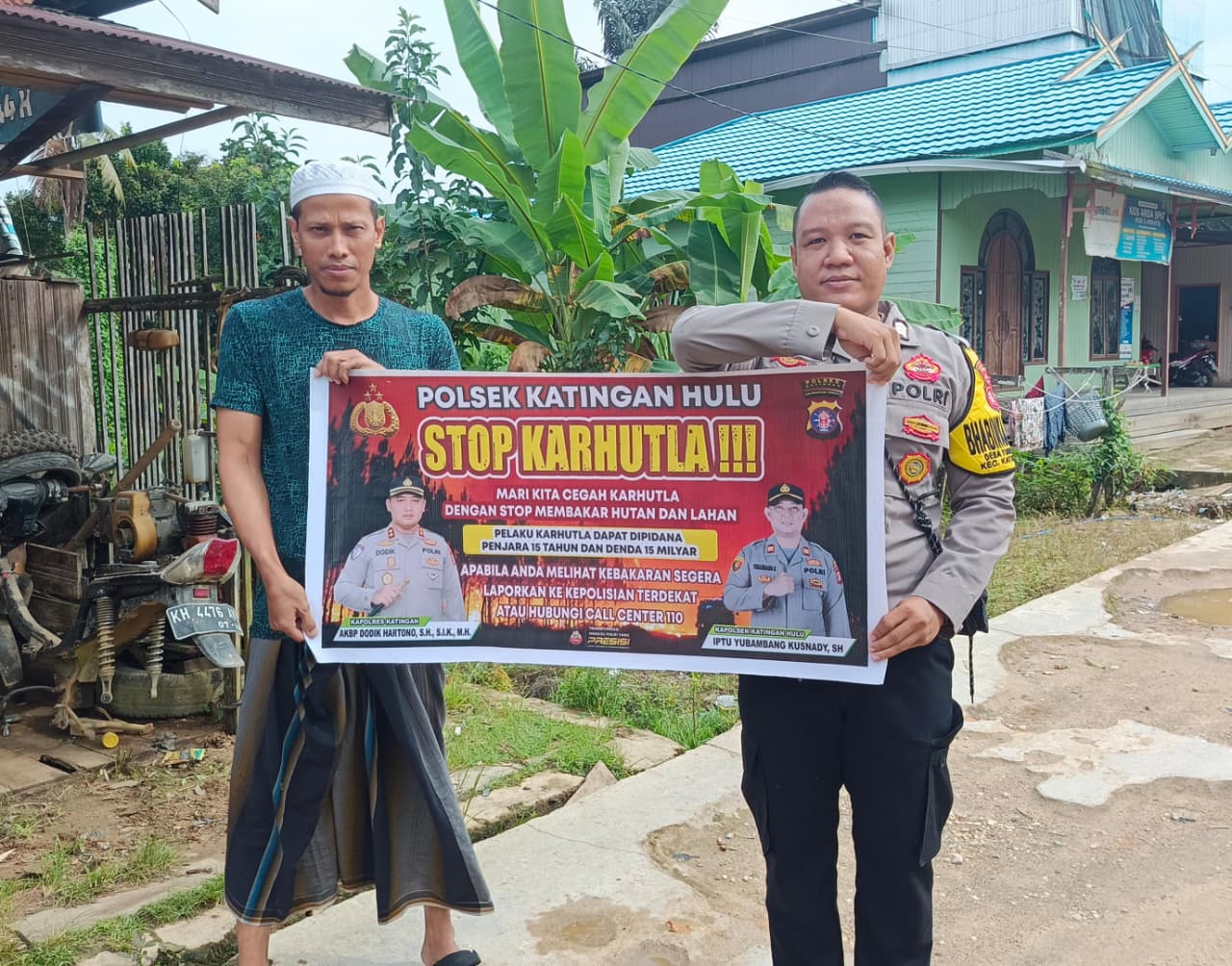 ‎Polsek Katingan Hulu sosialisasi Stop Karhutla.