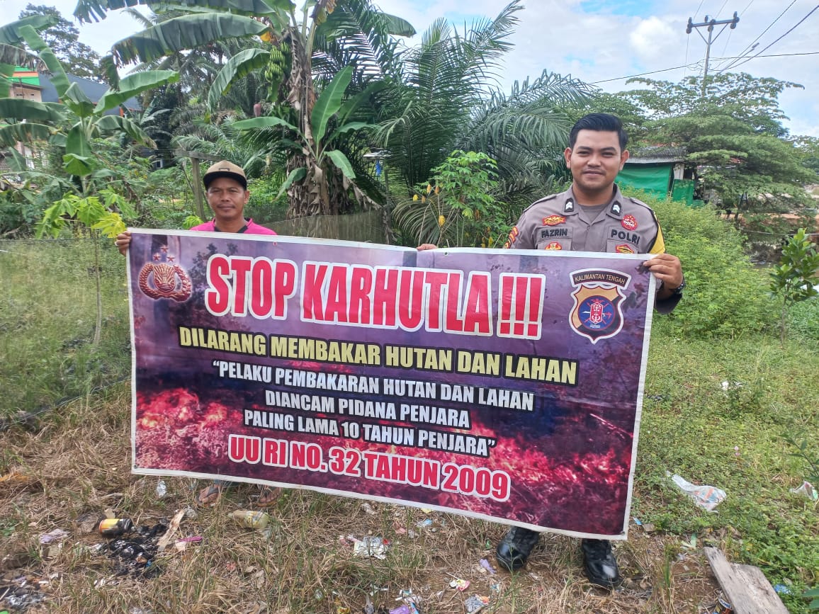 Bhabinkamtibmas Polsek Bulik Timur Sosialisasikan Bahaya Karhutla kepada Masyarakat