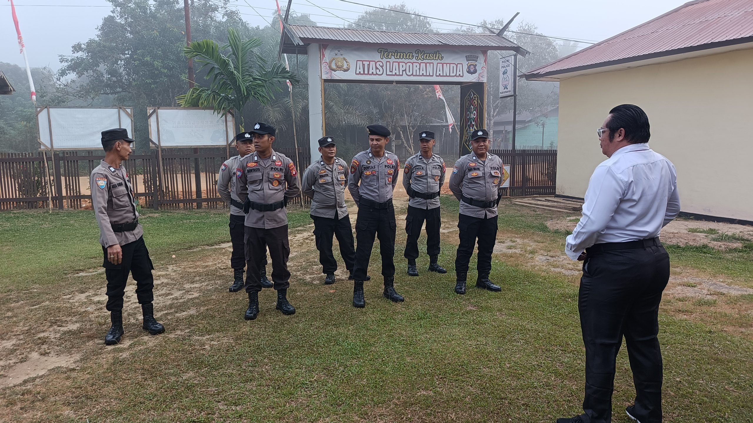 Personel Polsek Katingan Hulu Awali Tugas dengan Apel Pagi.