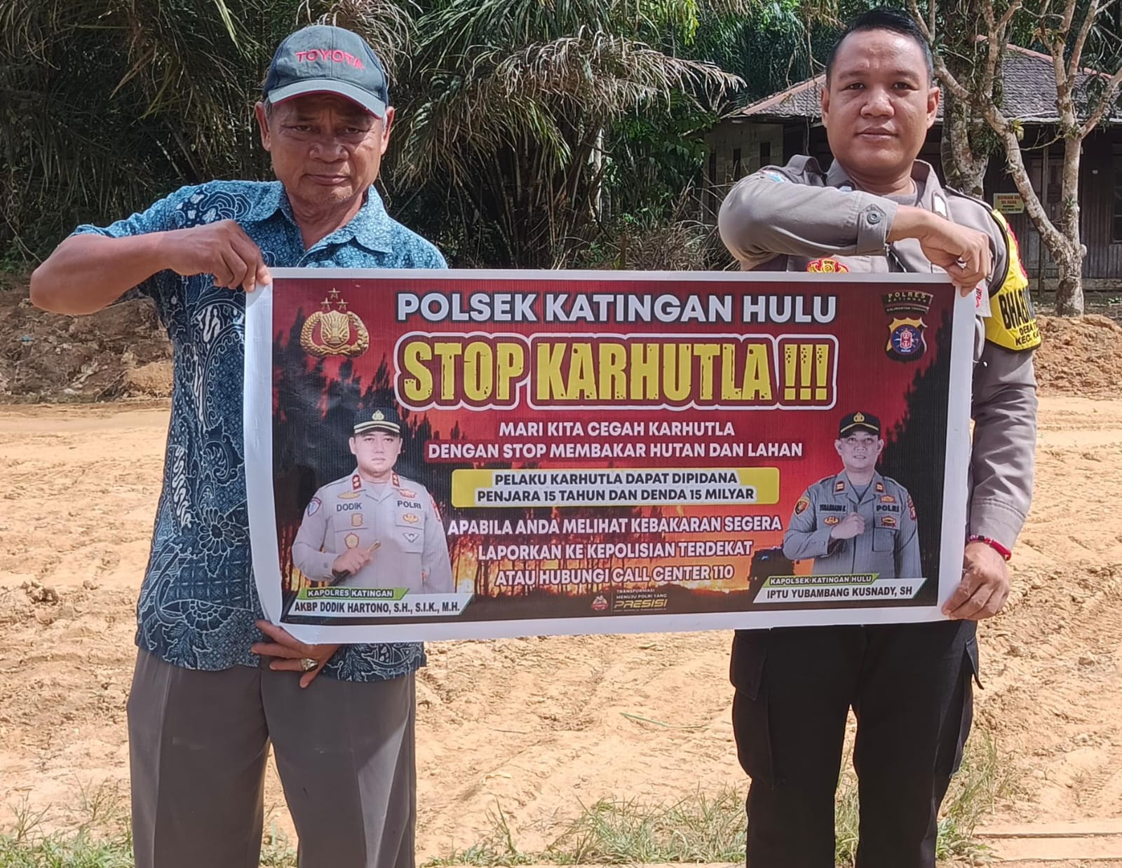 ‎Polsek Katingan Hulu sosialisasi Stop Karhutla.