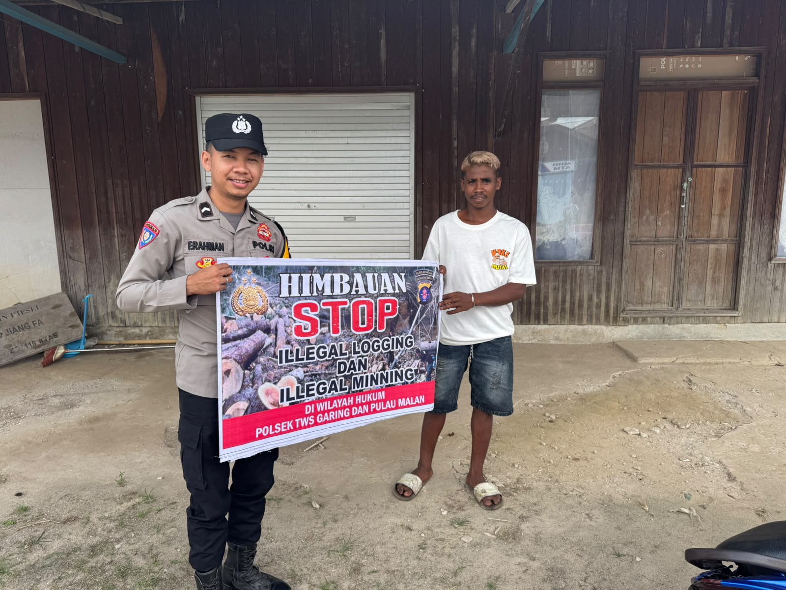 Polsek Tws Garing dan Pulau Malan rutin sosialisasi larangan ilegal Logging dan Meaning.