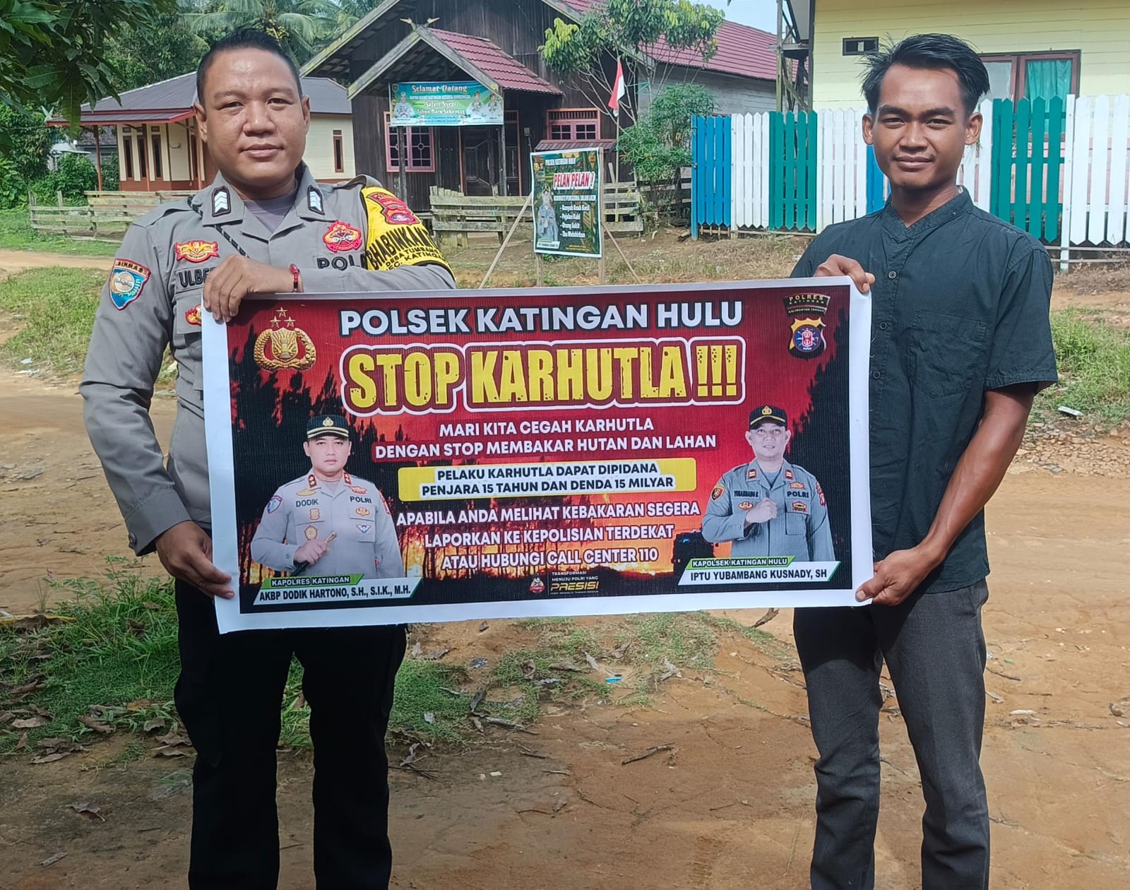 ‎Polsek Katingan Hulu sosialisasi Stop Karhutla.