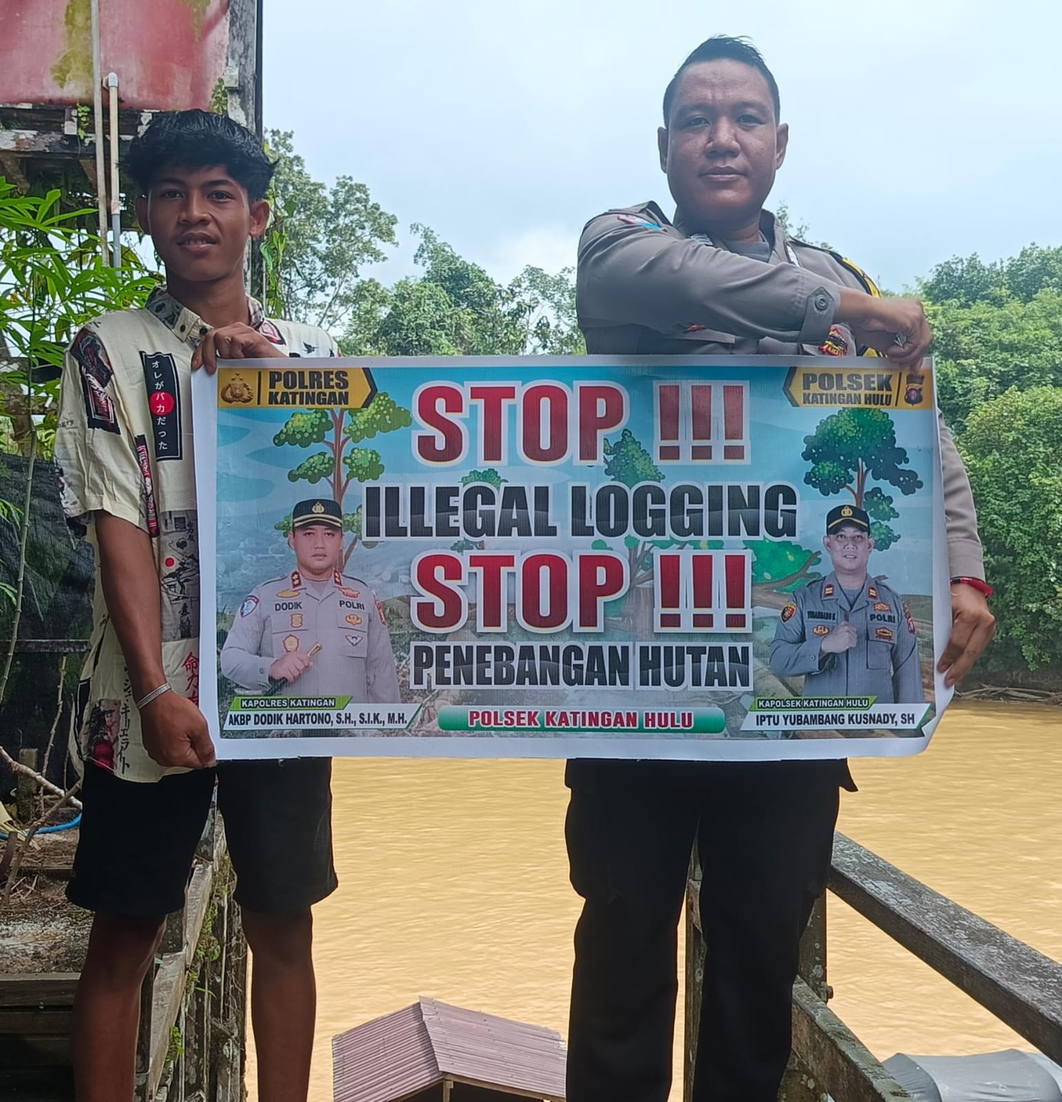 Upaya Pencegahan Penebangan Hutan secara Liar (Ilegal Logging), Bhabinkamtibmas sosialisasi kepada masyarakat.