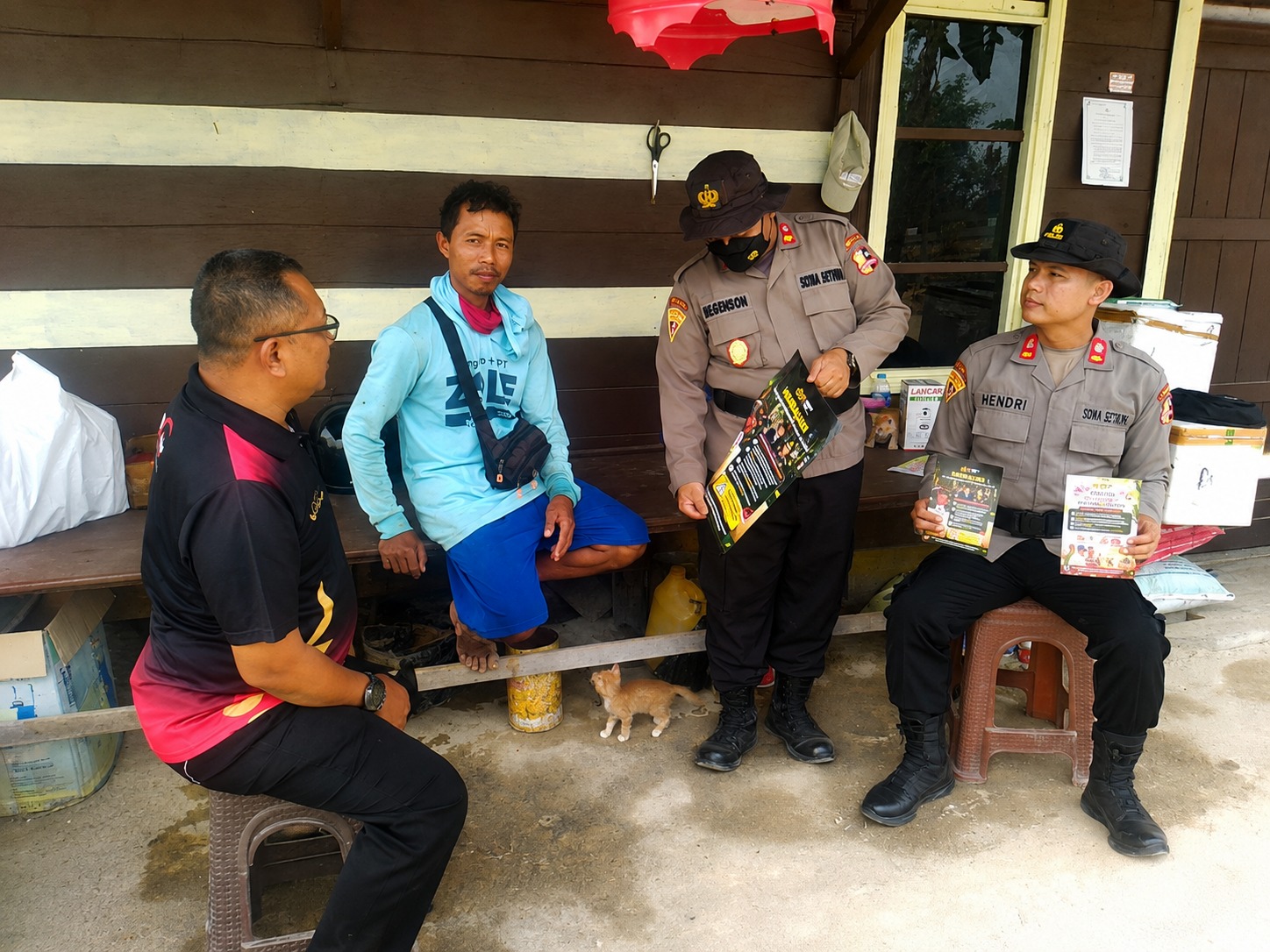 Cegah Karhutla, Satbinmas Polres Gunung Mas Bersama Pasis SIP Edukasi Petani di Jalur Kurun-Linau