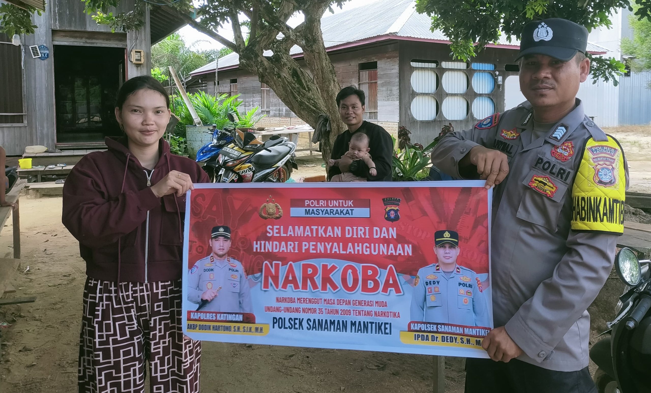 Bhabinkamtibmas Desa Tumbang Labehu Sosialisasi Bahaya penyalahgunaan Narkoba.