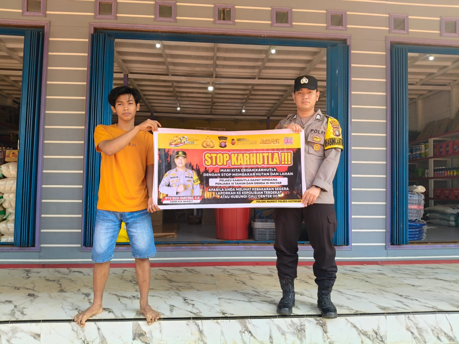 Wujudkan Lingkungan Bebas Asap, Polsek Marikit Ajak Warga Cegah Karhutla