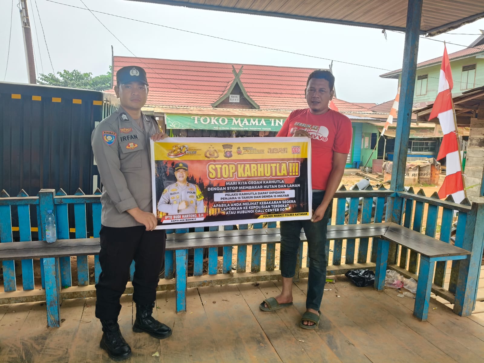 Wujudkan Lingkungan Bebas Asap, Polsek Marikit Ajak Warga Cegah Karhutla