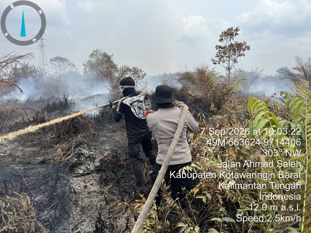 Brimob Kalteng Gerak Cepat Padamkan Karhutla di Kotawaringin Barat
