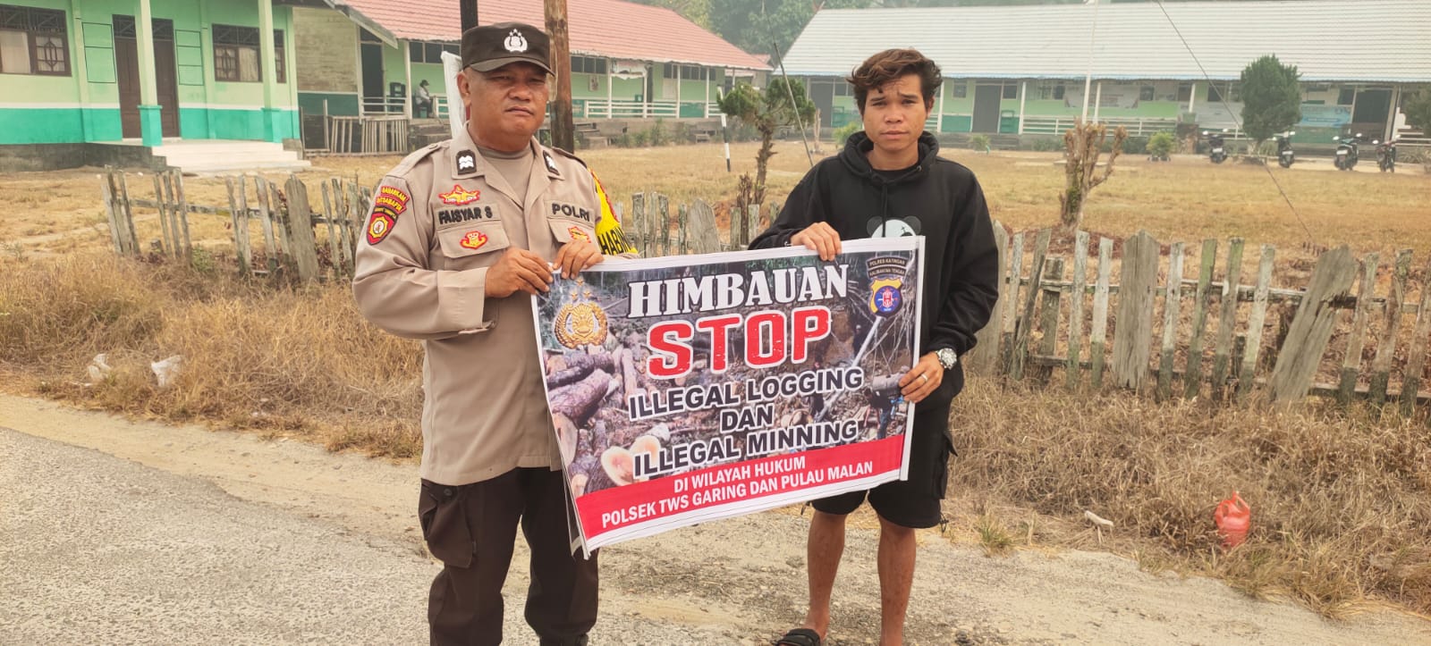 Polsek Tewang Sangalang Garing dan Pulau Malan Minta Warga Tidak Melakukan Aktivitas Ilegal Logging dan Ilegal Minning