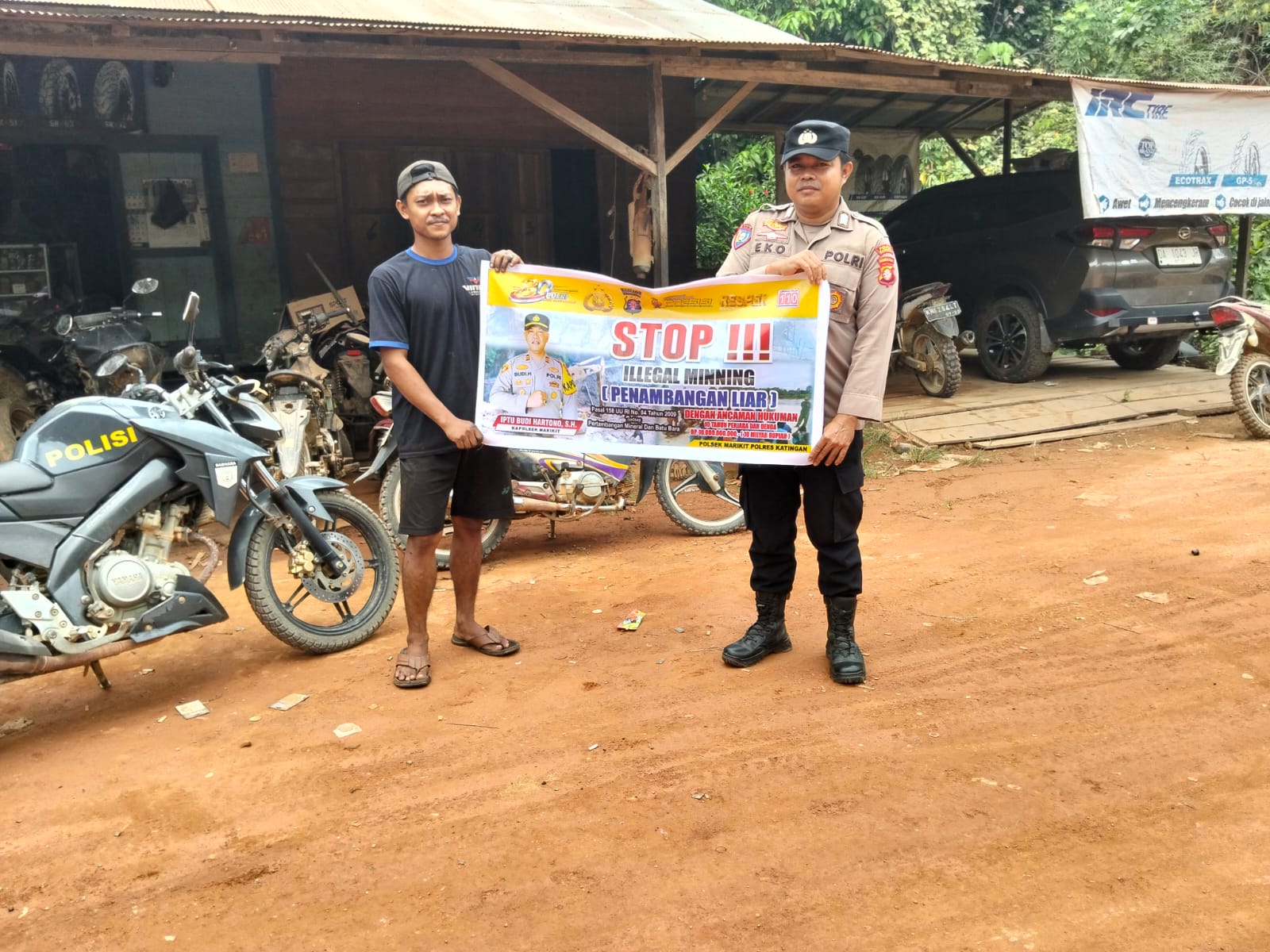 Selamatkan DAS Katingan, Polsek Marikit Sosialisasikan Larangan PETI Di Desa Tumbang Hiran